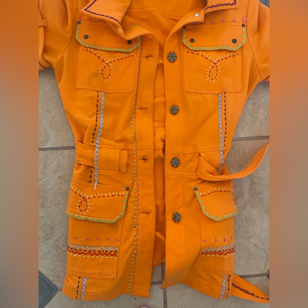 Double D Orange belted shirt